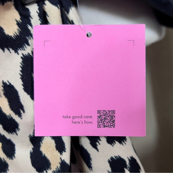 *NWT* KATE SPADE Animal Print Long Sleeve Shawl Collar Neck Robe - Picture 5 of 9